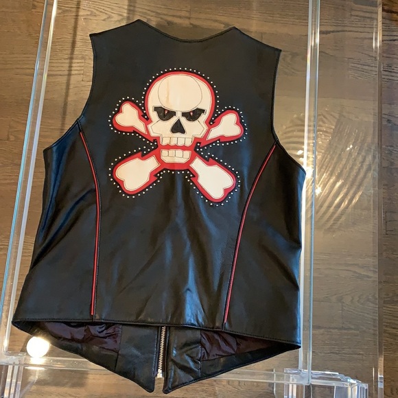 Tribe America Leather Biker Vest - Picture 1 of 6